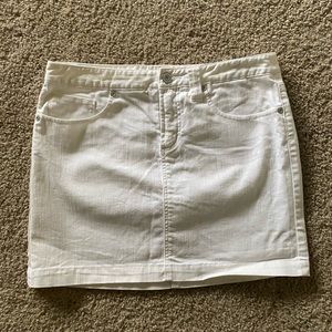 Express Mini White Denim Skirt, sz 2